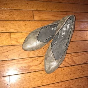 Toms Jutti Silver Shimmer Flats